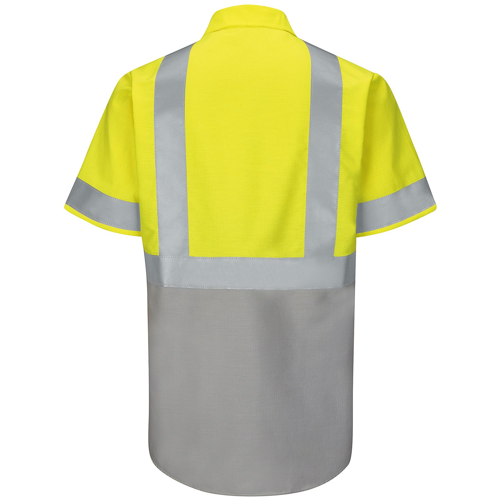 Men’s High Visibility Short Sleeve Color Block Ripstop Work Shirt – Type R, Class 2