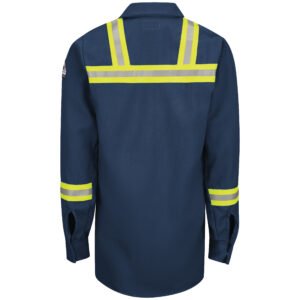 Enhanced Visibility Concealed-Gripper Pocketless Work Shirt