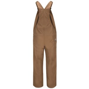 Men's Heavyweight FR Insulated Brown Duck  Bib Overall with Knee Zip