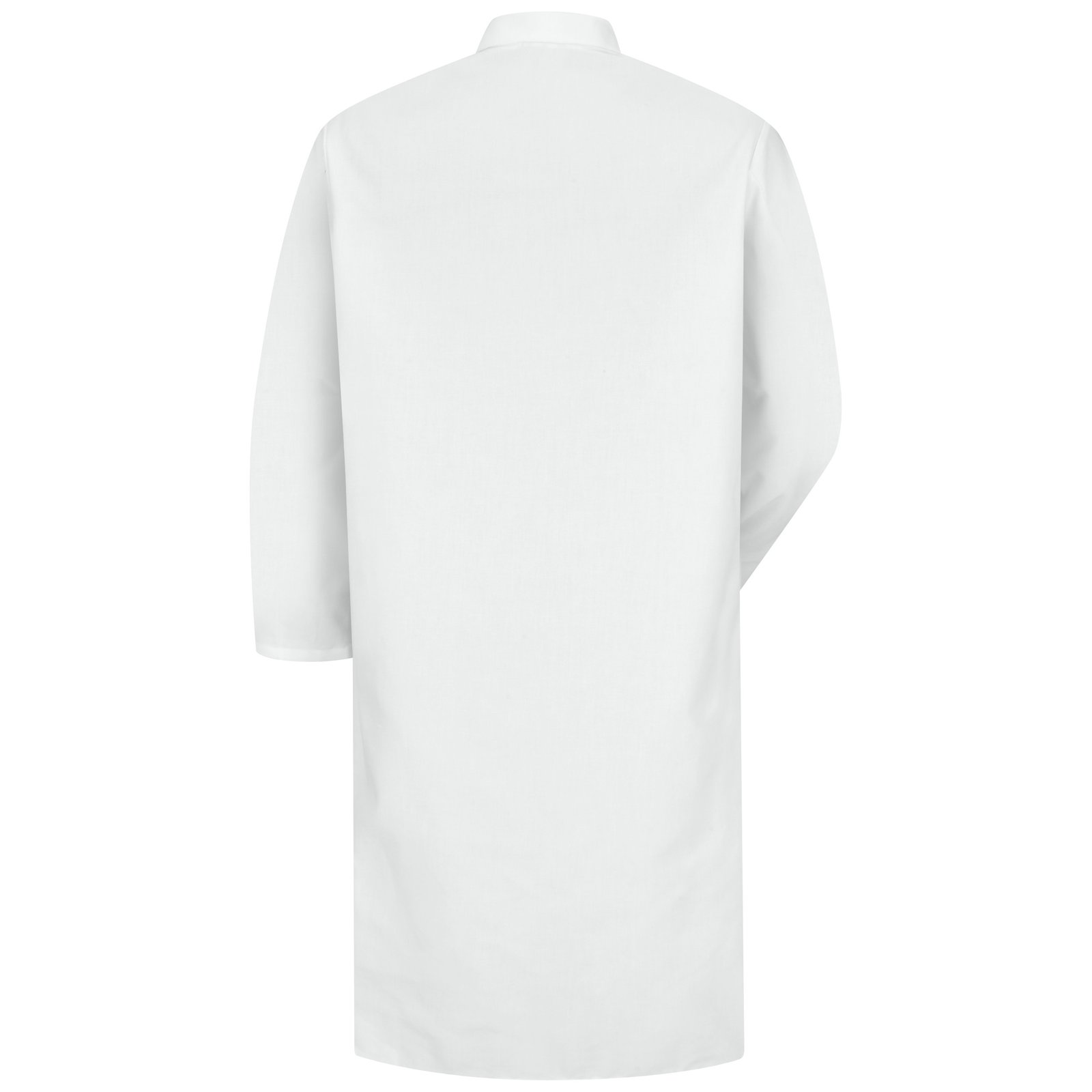 Gripper-Front Spun Polyester Butcher Coat with Interior Pocket