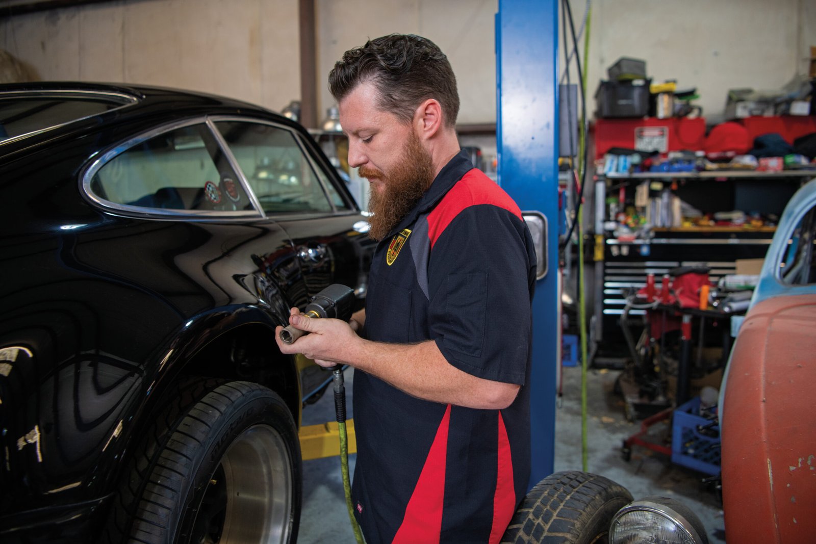 Men's Short Sleeve Tri-Color Shop Shirt - Image 6