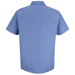 Men's Short Sleeve Industrial Stripe Work Shirt