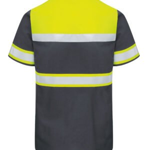 Men's Hi-Visibility Short Sleeve Color Block Ripstop Work Shirt - Type O, Class 1