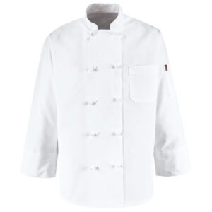 Ten Knot Button Chef Coat with Thermometer Pocket