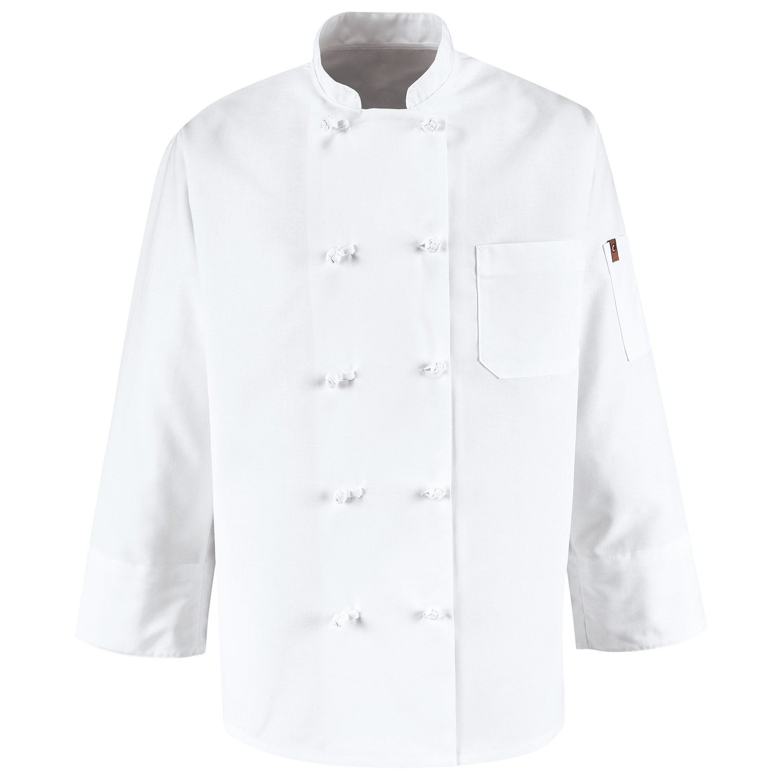 Ten Knot Button Chef Coat with Thermometer Pocket