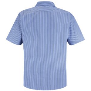 Men's Short Sleeve Striped Work Shirt