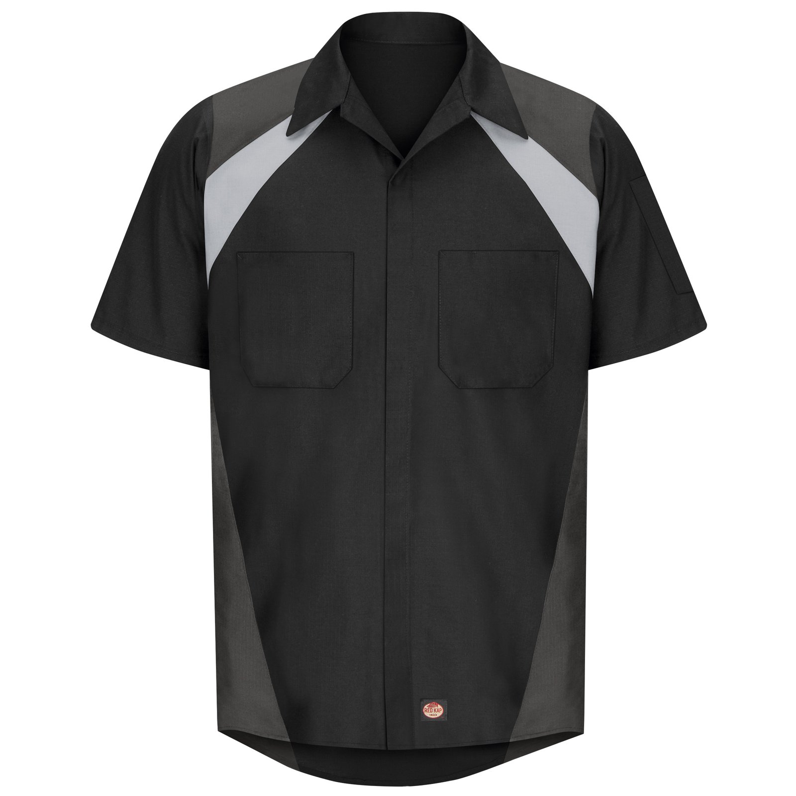 Men's Short Sleeve Tri-Color Shop Shirt - Image 2