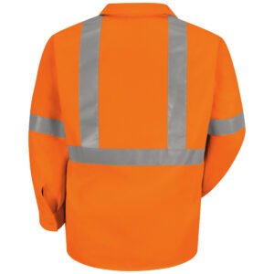 Men's Hi-Visibility Orange Long Sleeve Work Shirt - Type R, Class 2