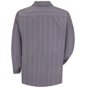 Men's Long Sleeve Industrial Stripe Work Shirt