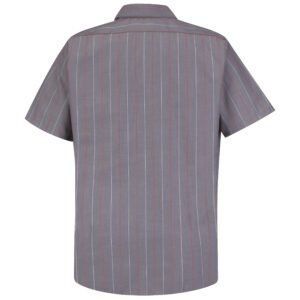 Men's Short Sleeve Industrial Stripe Work Shirt
