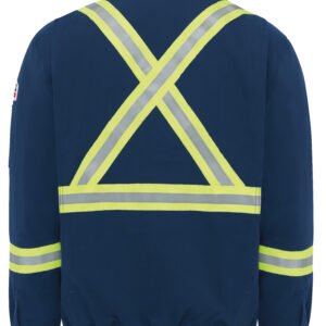 Men's Lined Bomber Jacket with Reflective Trim