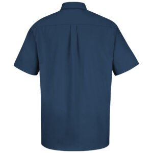 Men's Short Sleeve Cotton Contrast Dress Shirt