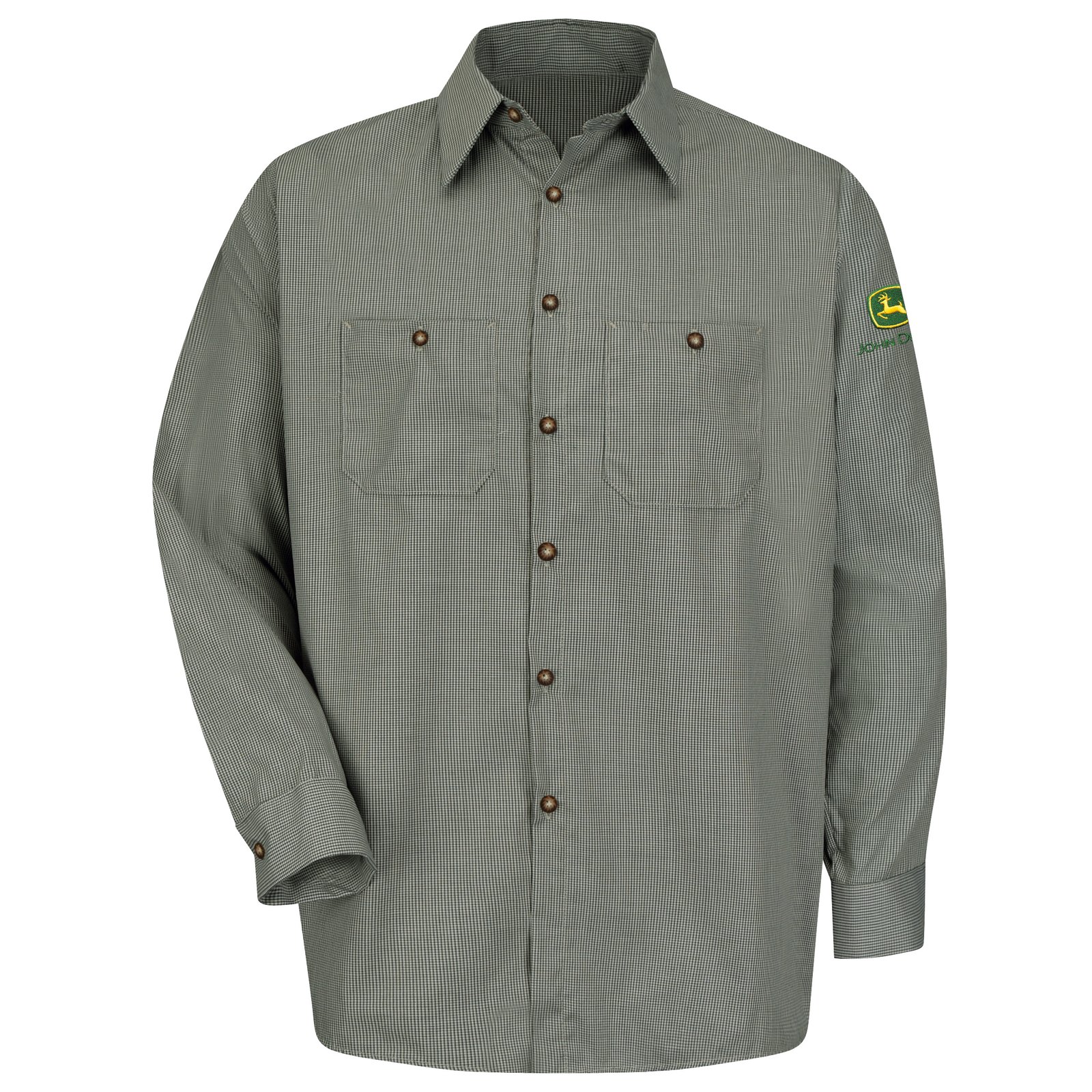 Men's Long Sleeve Microcheck Uniform Shirt - Image 5