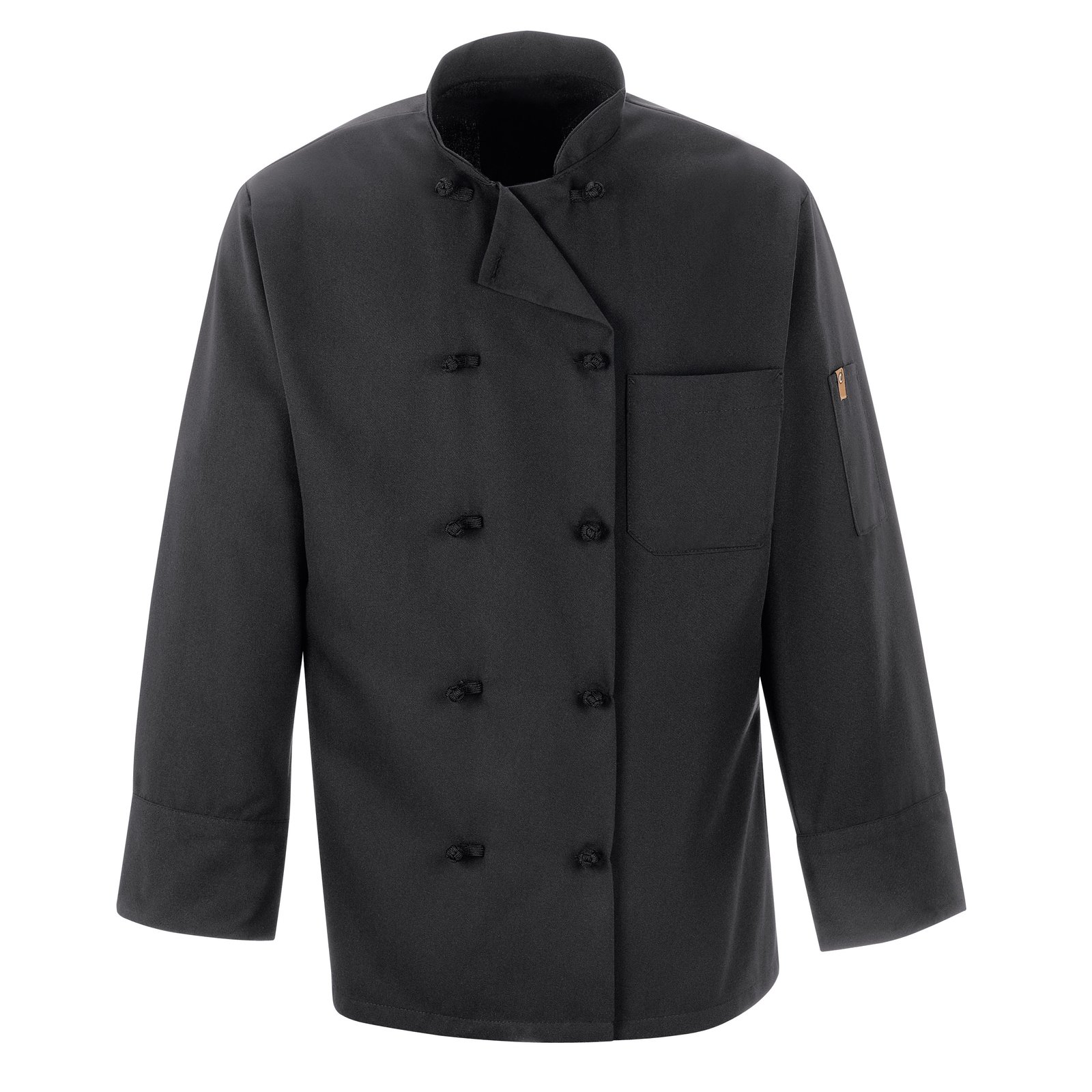 Black Chef Coat Ten Knot Buttons