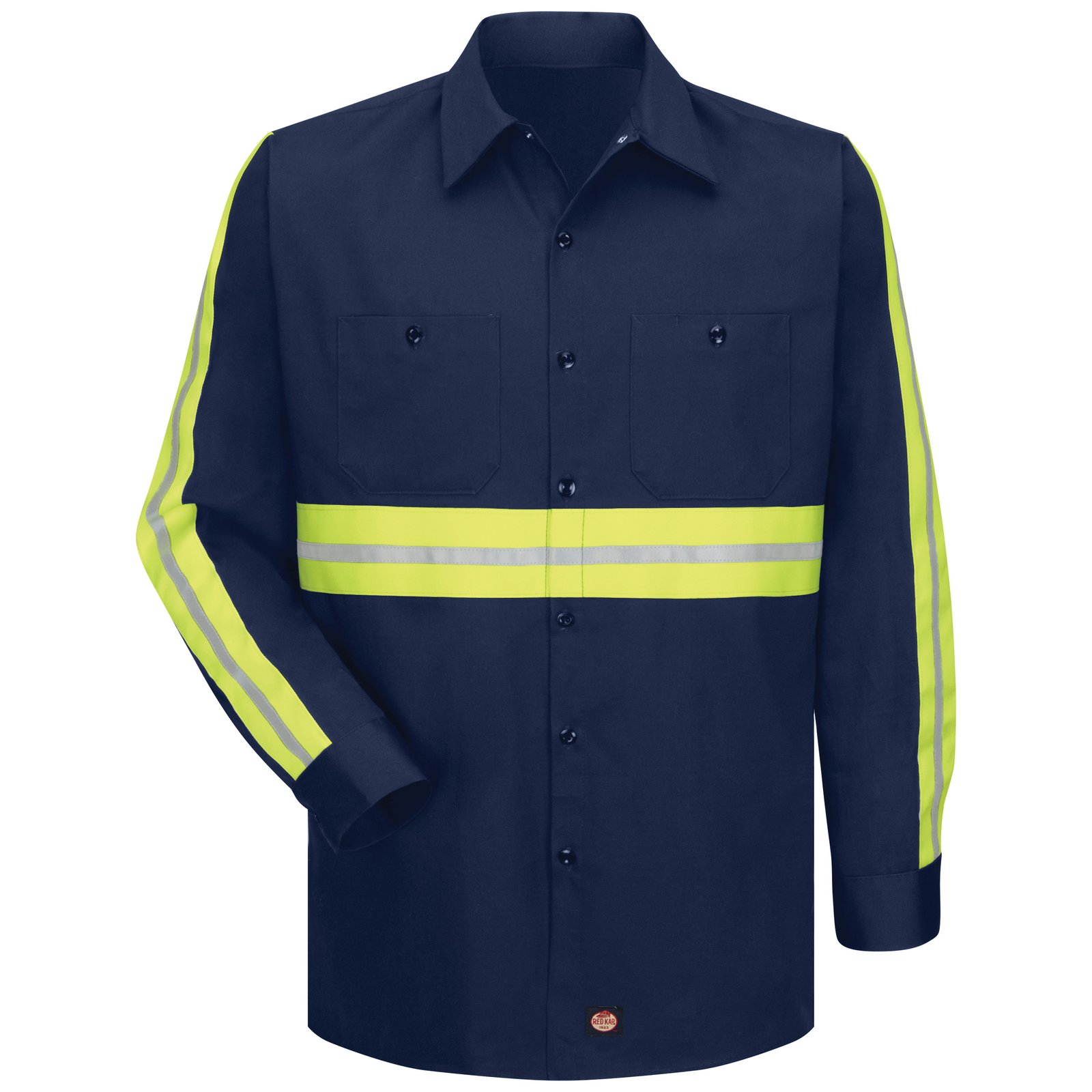 Long Sleeve Enhanced Visibility Cotton Work Shirt - Image 2