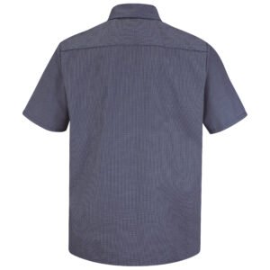 Men's Short Sleeve Microcheck Uniform Shirt
