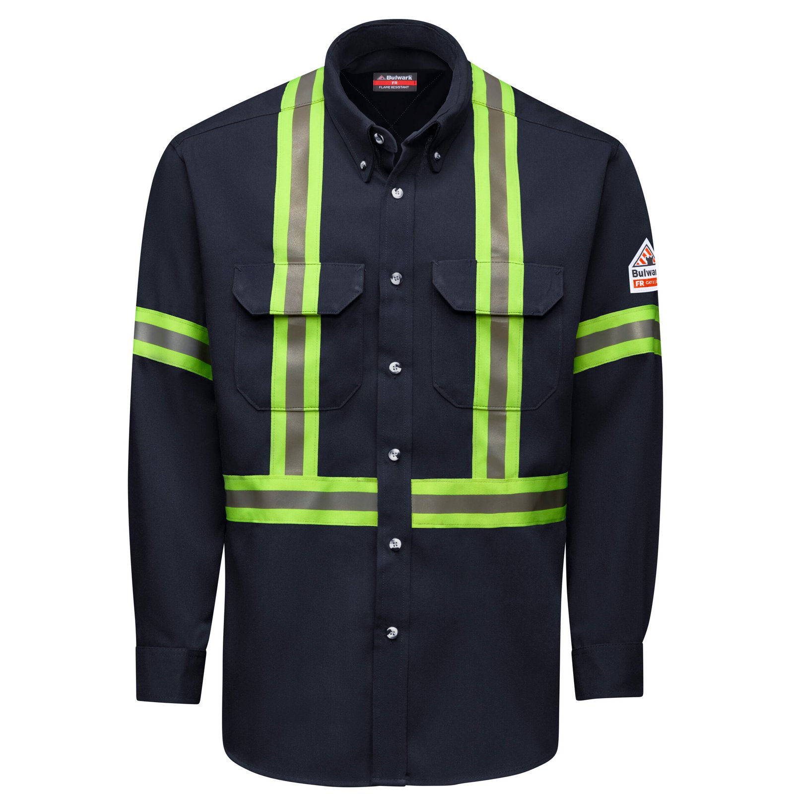 Men's Dress Uniform Shirt with Reflective Trim - Image 2
