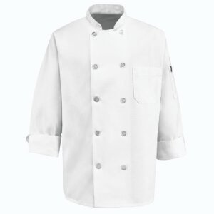 Ten Pearl Button Chef Coat