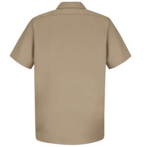 Men's Short Sleeve Wrinkle-Resistant Cotton Work Shirt