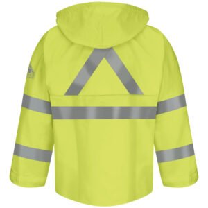 Men's FR Hi-Visibility Rain Jacket with Hood