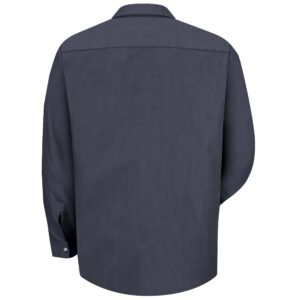 Men's Long Sleeve Geometric Microcheck Work Shirt