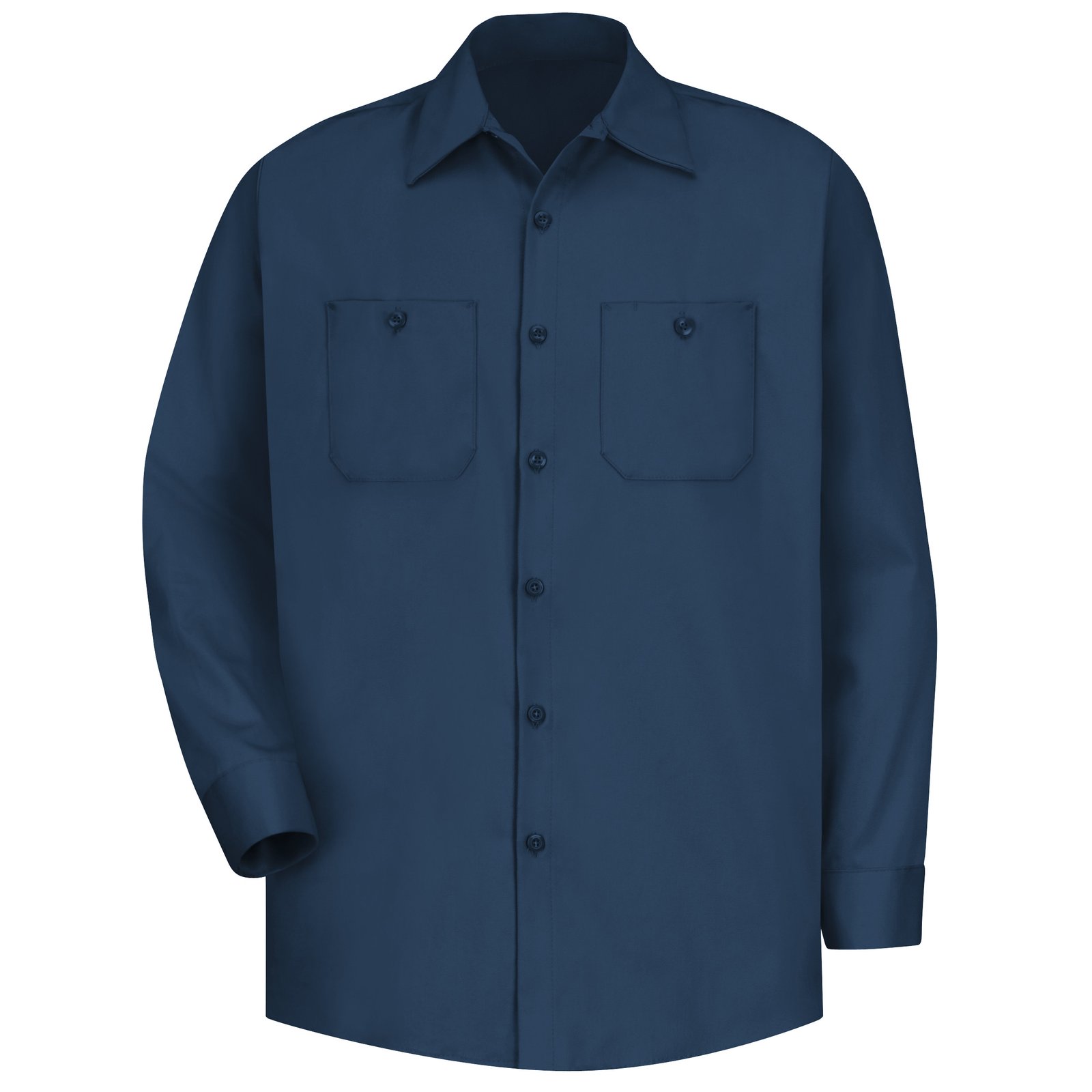 Men's Long Sleeve Wrinkle-Resistant Cotton Work Shirt - Image 2