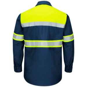 Hi-Visibility Long Sleeve Color Block Ripstop Work Shirt - Type O, Class 1
