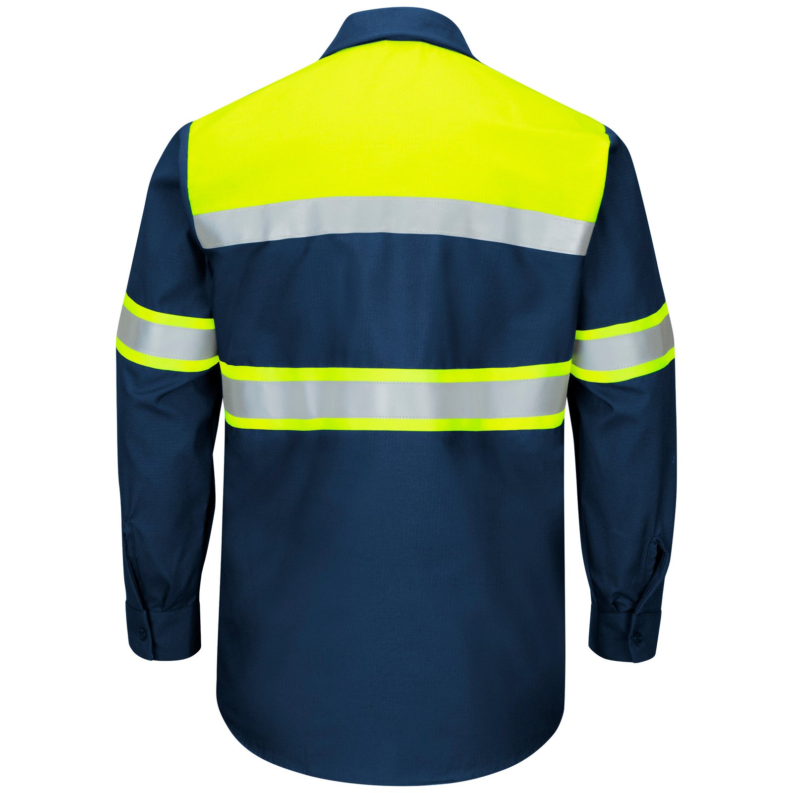 Hi-Visibility Long Sleeve Color Block Ripstop Work Shirt – Type O, Class 1