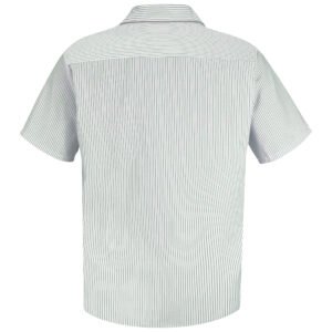 Men's Short Sleeve Striped Work Shirt
