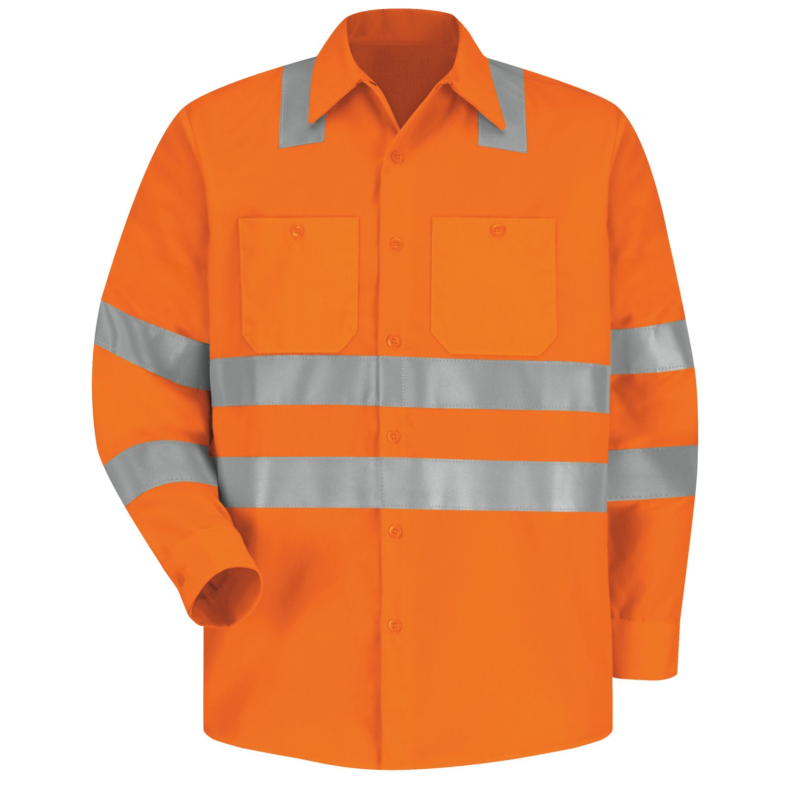 Hi-Visibility Long Sleeve Work Shirt - Type R, Class 3 - Image 2