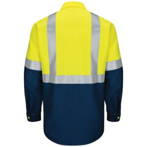 Hi-Visibility Long Sleeve Color Block Ripstop Work Shirt - Type R, Class 2