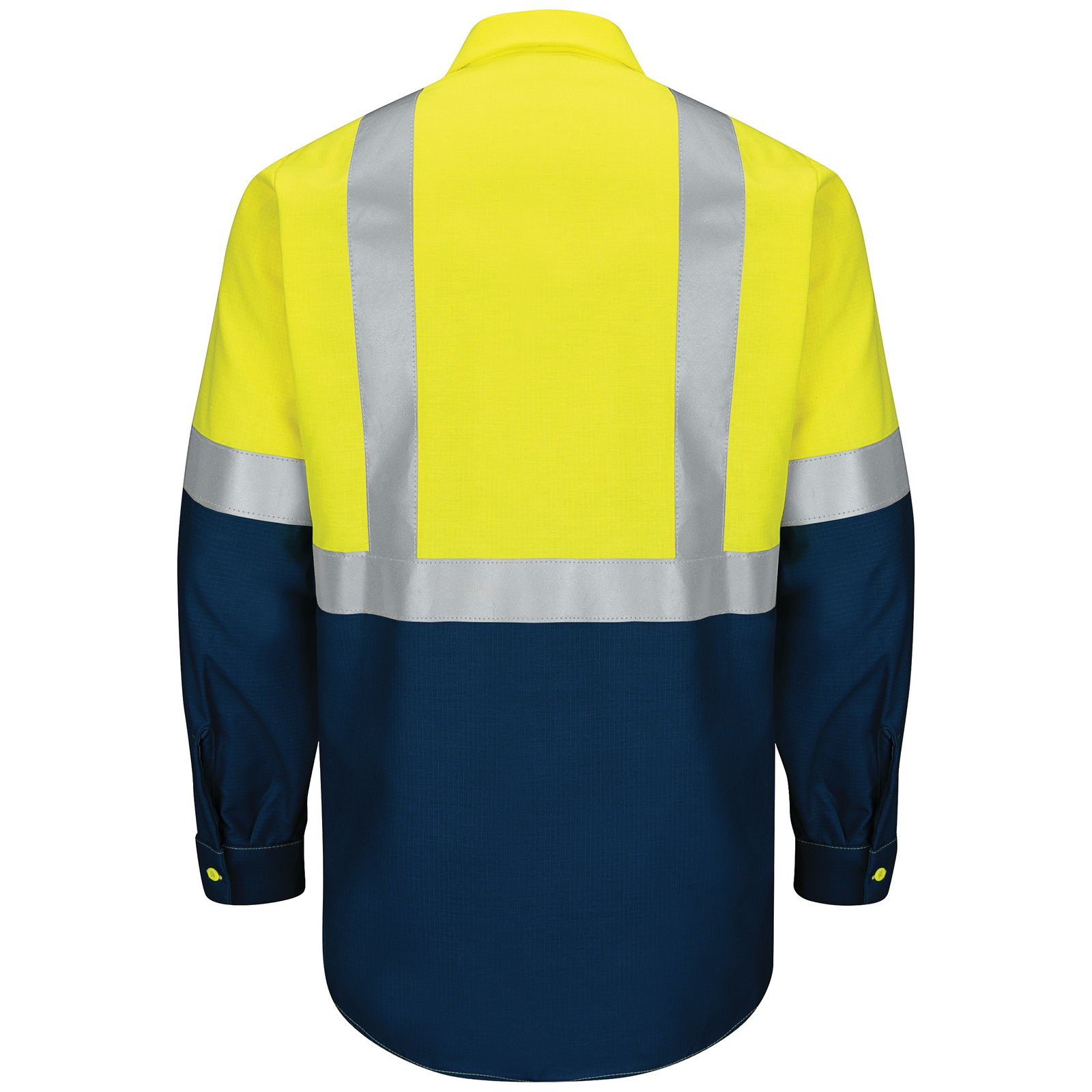 Hi-Visibility Long Sleeve Color Block Ripstop Work Shirt – Type R, Class 2