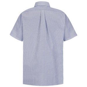 Men's Short Sleeve Striped Executive Oxford Dress Shirt