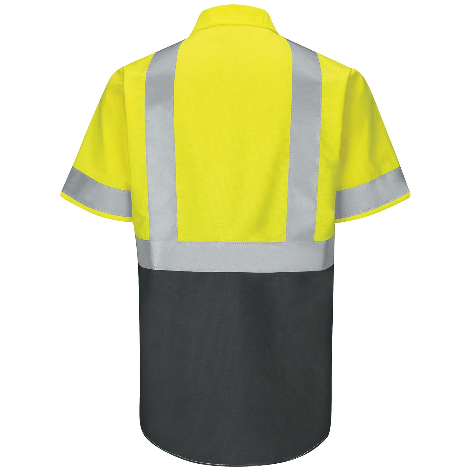 Men’s High Visibility Short Sleeve Color Block Ripstop Work Shirt – Type R, Class 2