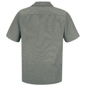 Men's Short Sleeve Microcheck Uniform Shirt