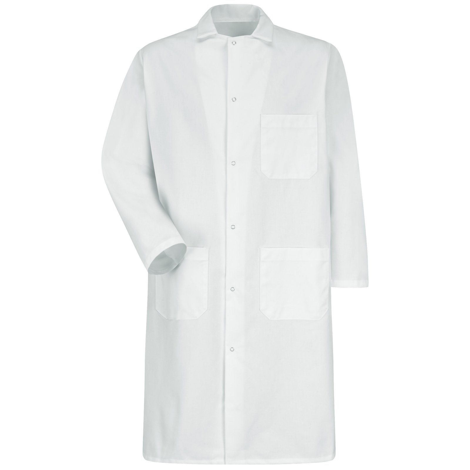 Gripper-Front Butcher Frock with Exterior Pocket - Image 2