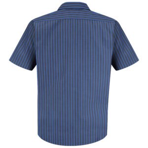Men's Short Sleeve Industrial Stripe Work Shirt