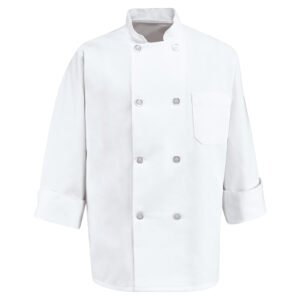 Eight Pearl Button Chef Coat