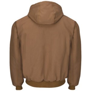 Men's Heavyweight FR Insulated Brown Duck Hooded Jacket