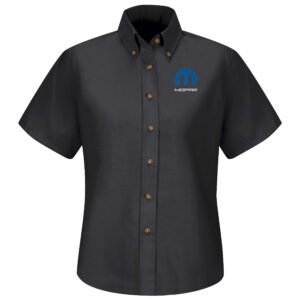 Mopar Women's Short Sleeve Poplin Dress Shirt