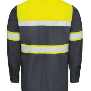 Hi-Visibility Long Sleeve Color Block Ripstop Work Shirt - Type O, Class 1