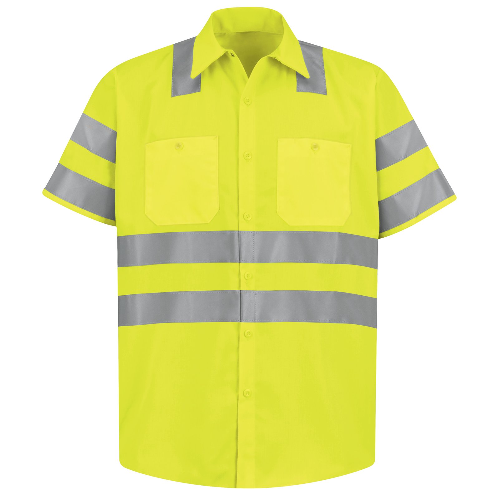 Men's Hi-Visibility Short Sleeve Work Shirt - Type R, Class 3 - Image 2