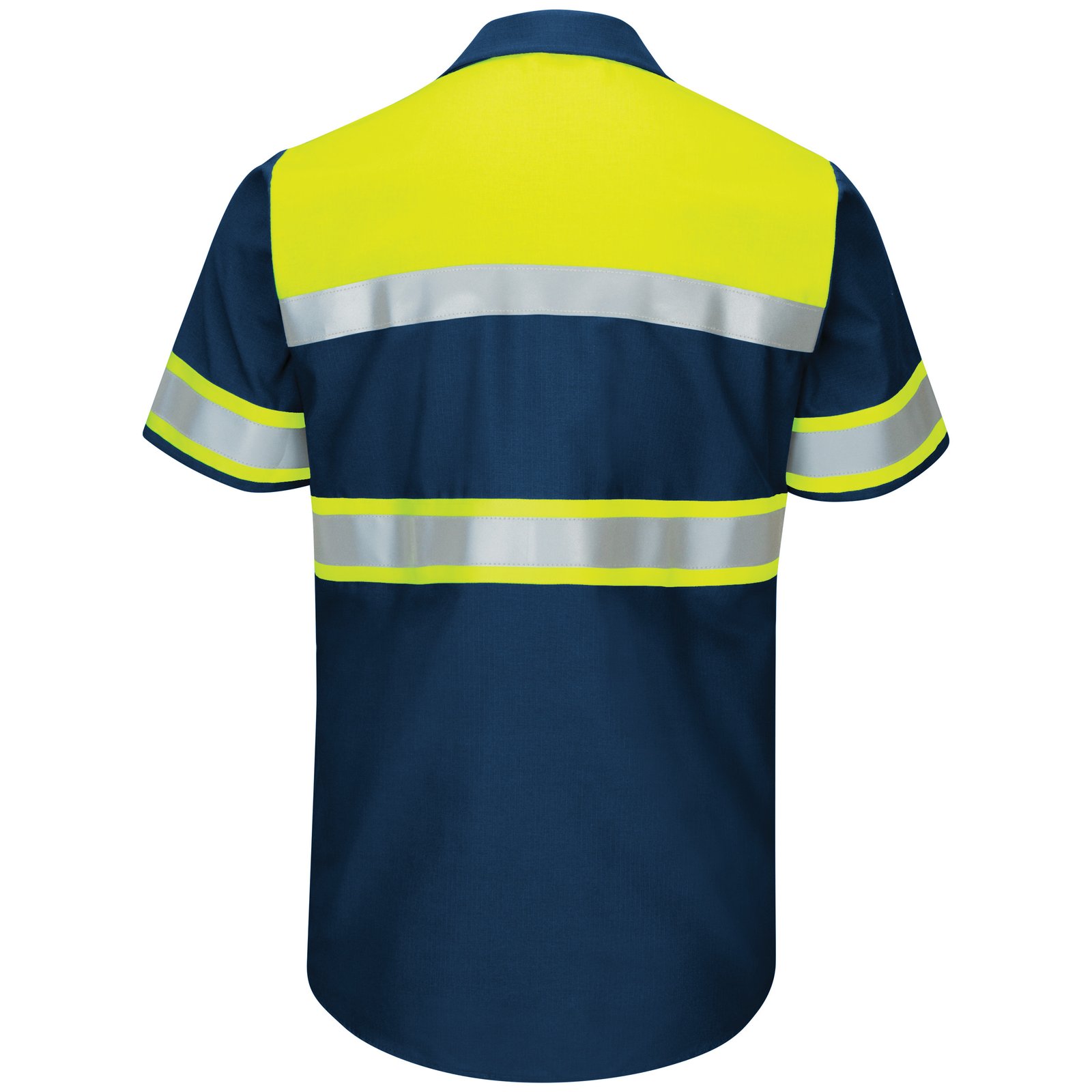 Men’s Hi-Visibility Short Sleeve Color Block Ripstop Work Shirt – Type O, Class 1