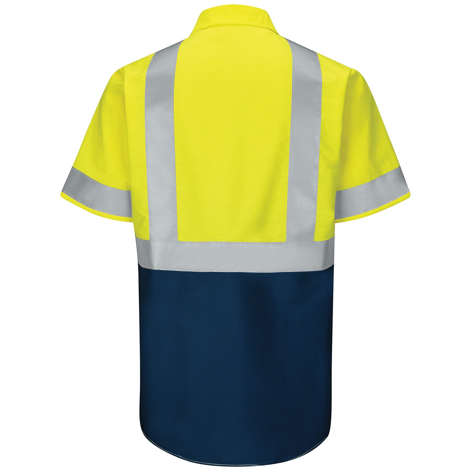 Men’s High Visibility Short Sleeve Color Block Ripstop Work Shirt – Type R, Class 2