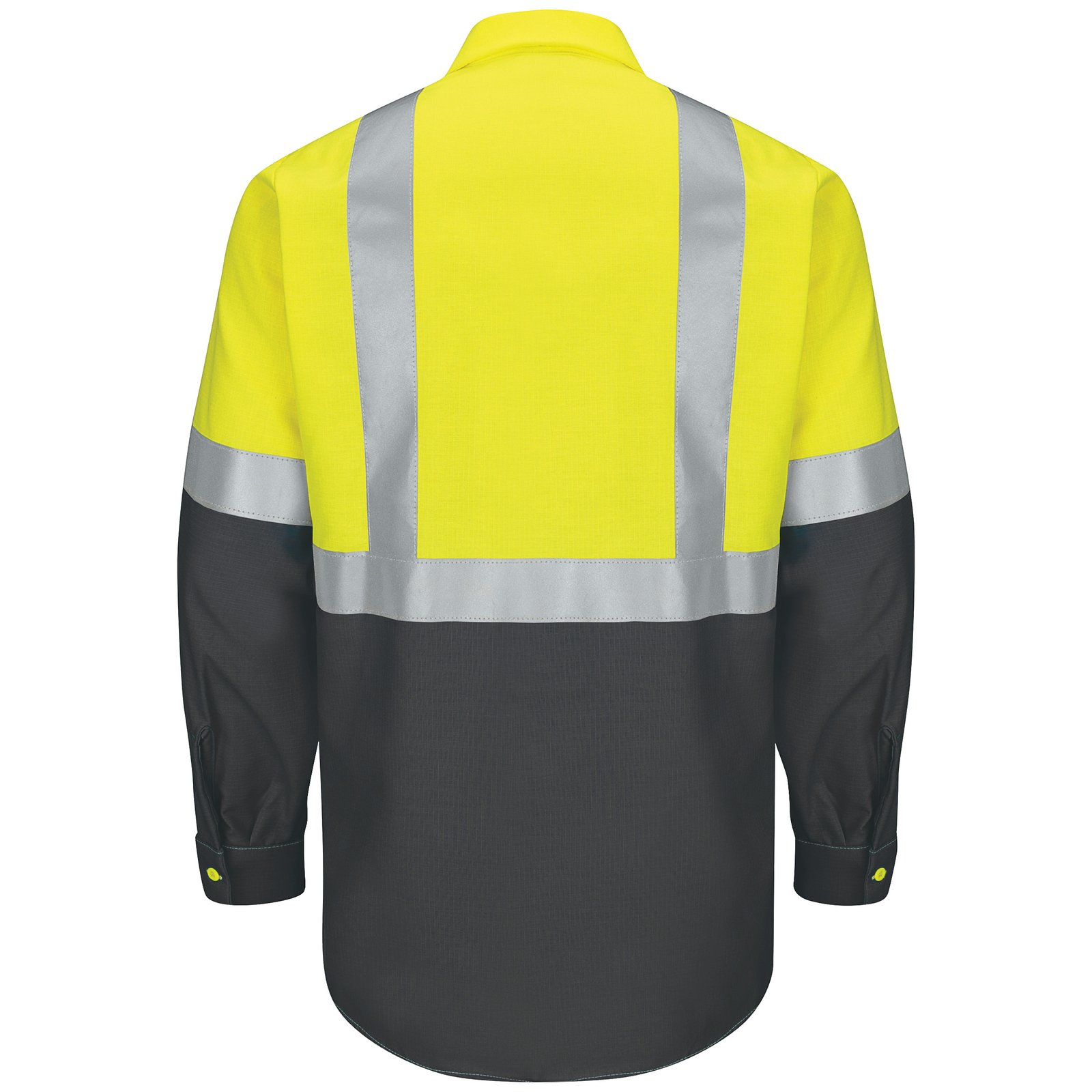 Hi-Visibility Long Sleeve Color Block Ripstop Work Shirt – Type R, Class 2