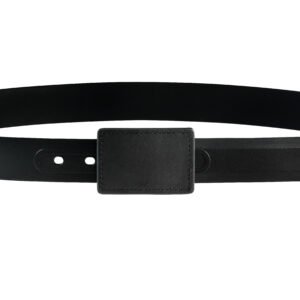 Plain Black Belt with Scratchless Buckle