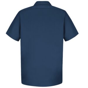 Men's Short Sleeve Wrinkle-Resistant Cotton Work Shirt